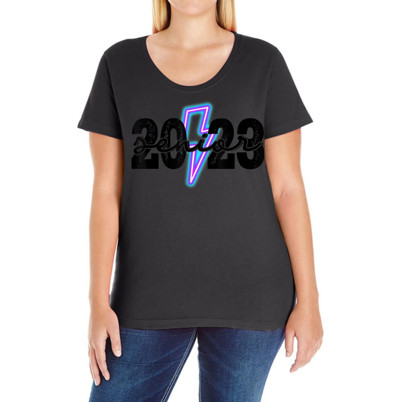 Senior 2023 Lightning Bolt Class Of 2023 Graduation Ladies Curvy T-Shirt by Orchid | Artistshot