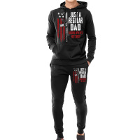 Just A Regular Dad Raising Wolves Not Sheep, Guns, On Back Hoodie & Jogger Set | Artistshot