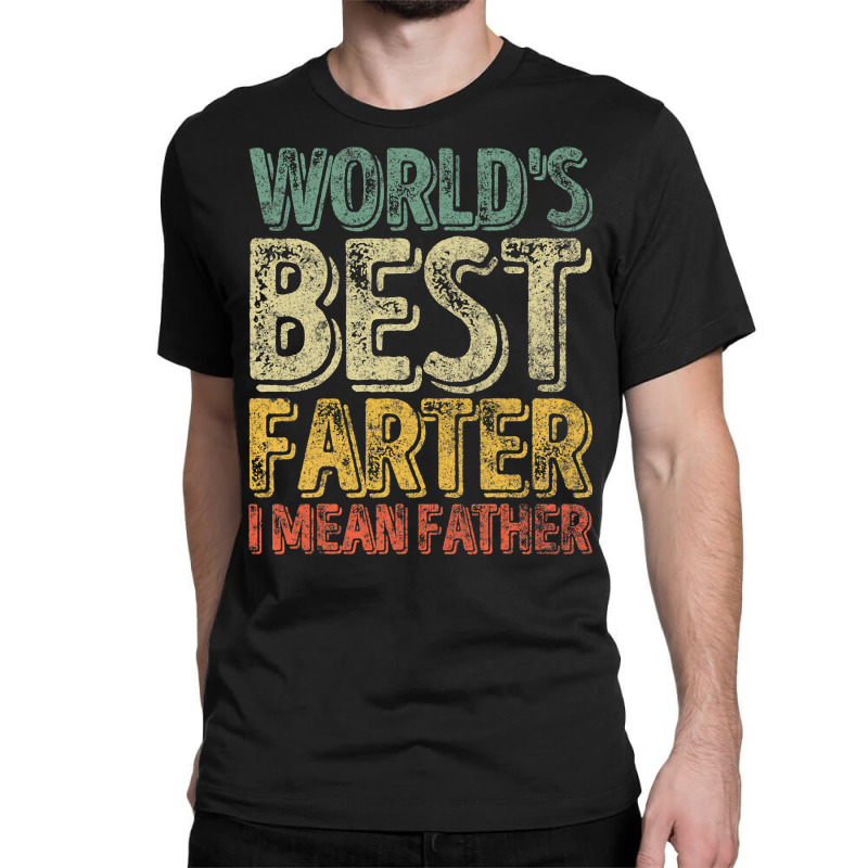 Mens Funny Christmas  World S Best Farter I Mean Father Classic T-shirt | Artistshot