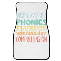 Reading Components Literacy Education Phonemic Awareness T Shirt Front Car Mat | Artistshot