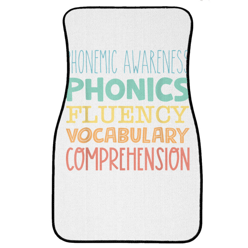 Reading Components Literacy Education Phonemic Awareness T Shirt Front Car Mat | Artistshot