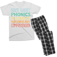 Reading Components Literacy Education Phonemic Awareness T Shirt Men's T-shirt Pajama Set | Artistshot