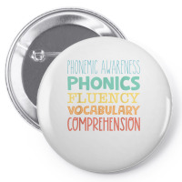 Reading Components Literacy Education Phonemic Awareness T Shirt Pin-back Button | Artistshot