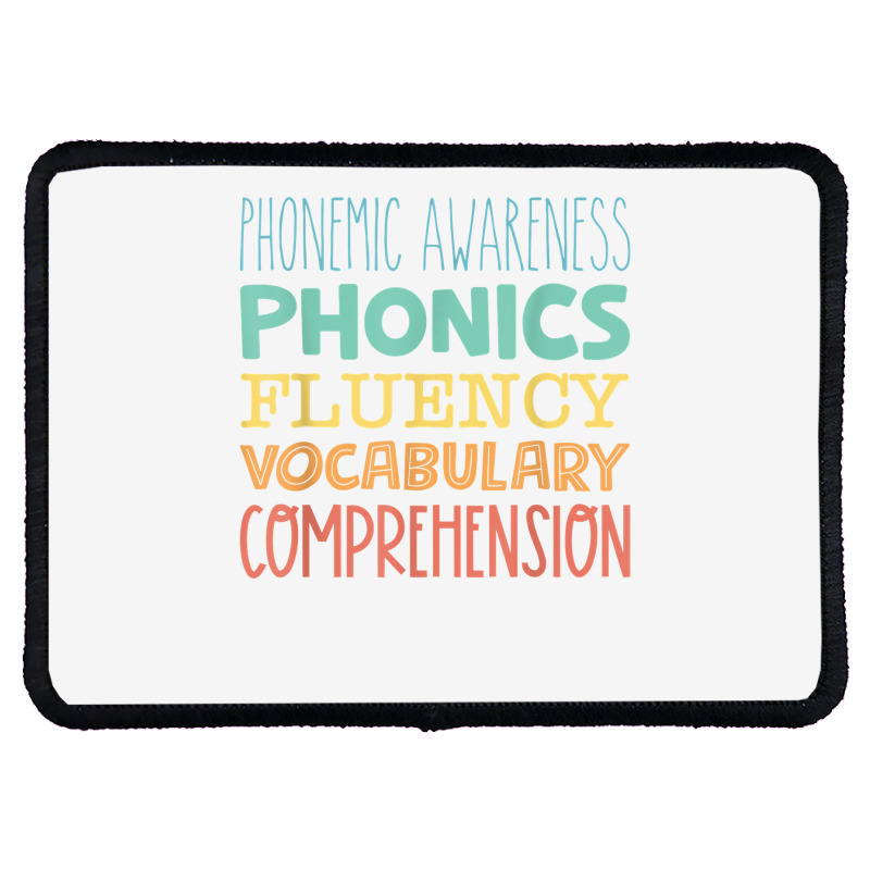 Reading Components Literacy Education Phonemic Awareness T Shirt Rectangle Patch | Artistshot