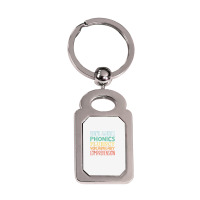 Reading Components Literacy Education Phonemic Awareness T Shirt Silver Rectangle Keychain | Artistshot