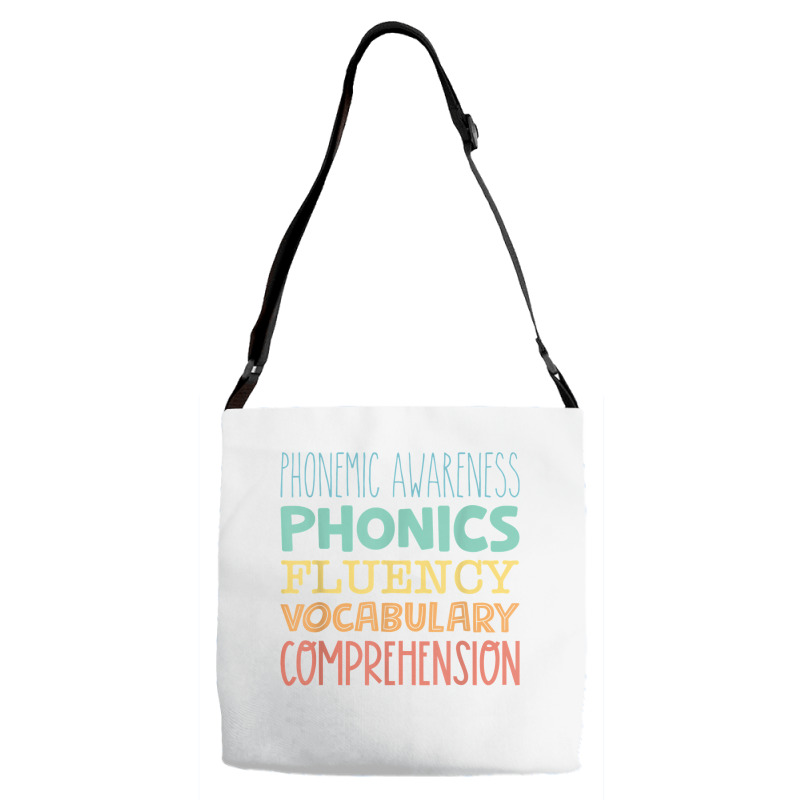 Reading Components Literacy Education Phonemic Awareness T Shirt Adjustable Strap Totes | Artistshot