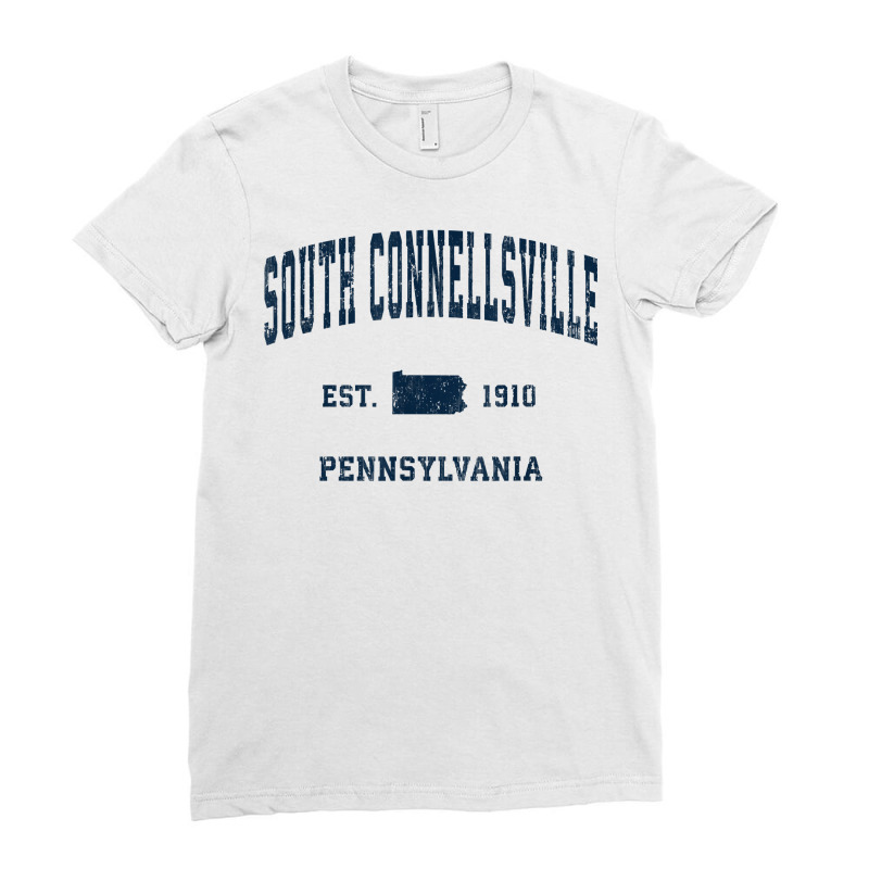 South Connellsville Pennsylvania Pa Vintage Athletic Navy Sp T Shirt Ladies Fitted T-Shirt by cm-arts | Artistshot