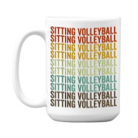 Sitting Volleyball Sports Retro T Shirt 15 Oz Coffee Mug | Artistshot