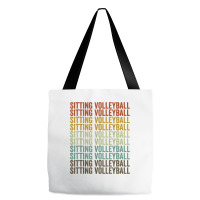 Sitting Volleyball Sports Retro T Shirt Tote Bags | Artistshot