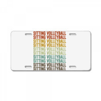 Sitting Volleyball Sports Retro T Shirt License Plate | Artistshot