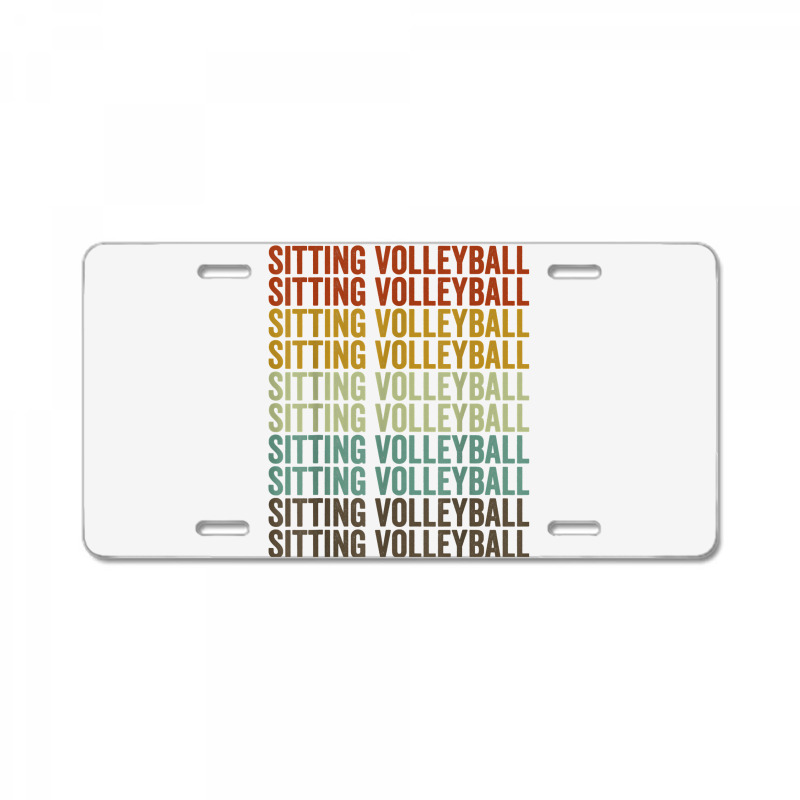 Sitting Volleyball Sports Retro T Shirt License Plate | Artistshot