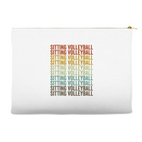 Sitting Volleyball Sports Retro T Shirt Accessory Pouches | Artistshot