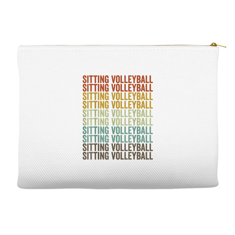 Sitting Volleyball Sports Retro T Shirt Accessory Pouches | Artistshot