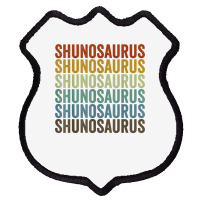 Shunosaurus Dinosaur Retro T Shirt Shield Patch | Artistshot