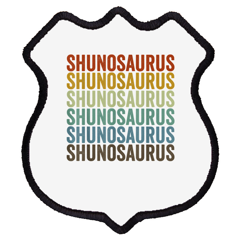 Shunosaurus Dinosaur Retro T Shirt Shield Patch | Artistshot