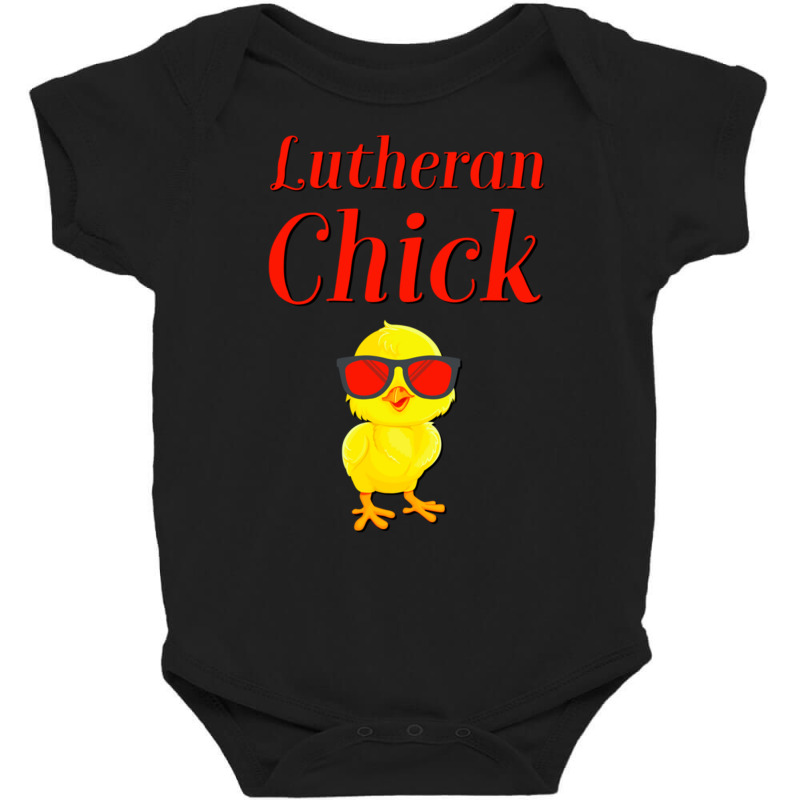 Lutheran Chick Martin Luther Rose Lutheraner Evangelisch Pullover Hood Baby Bodysuit by cm-arts | Artistshot