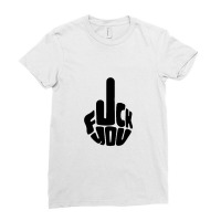 Middle Finger Ladies Fitted T-shirt | Artistshot