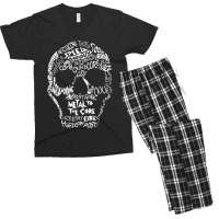 Metal To The Core Skull Design Men's T-shirt Pajama Set | Artistshot