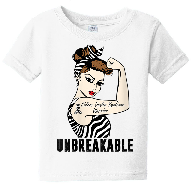 Womens Ehlers Danlos Syndrome Warrior Unbreakable Strong Woman V Neck Baby Tee | Artistshot