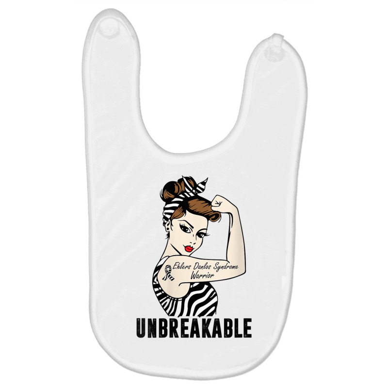 Womens Ehlers Danlos Syndrome Warrior Unbreakable Strong Woman V Neck Baby Bibs | Artistshot