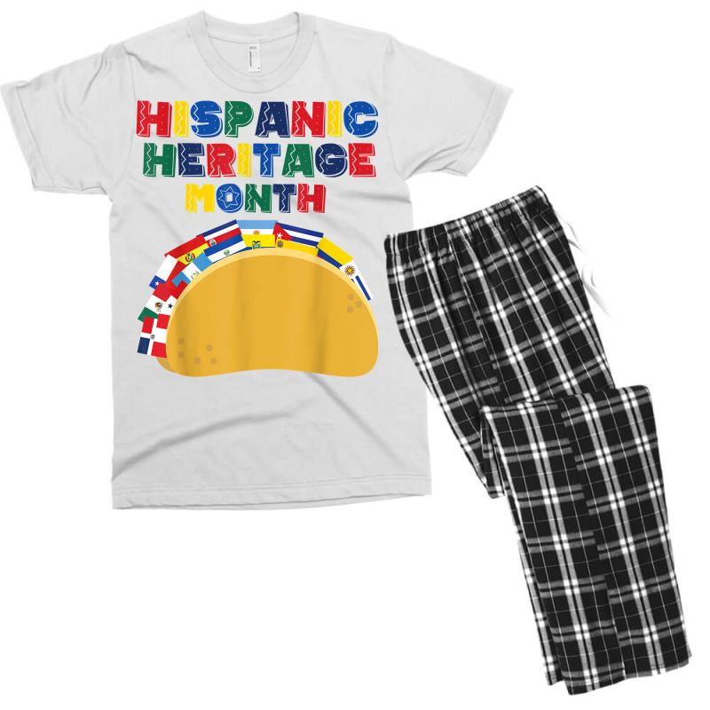 Hispanic Heritage Month Funny Tacos Latin American Countries T Shirt Men's T-shirt Pajama Set by pipanegocu | Artistshot