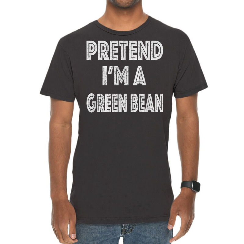 Retro Pretend I'm A Green Bean Halloween Costume T Shir Vintage T-shirt | Artistshot