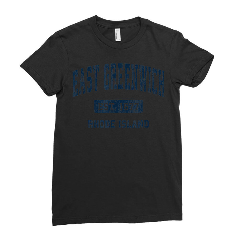 East Greenwich Rhode Island Ri Vintage Athletic Sports Desig Ladies Fitted T-shirt | Artistshot