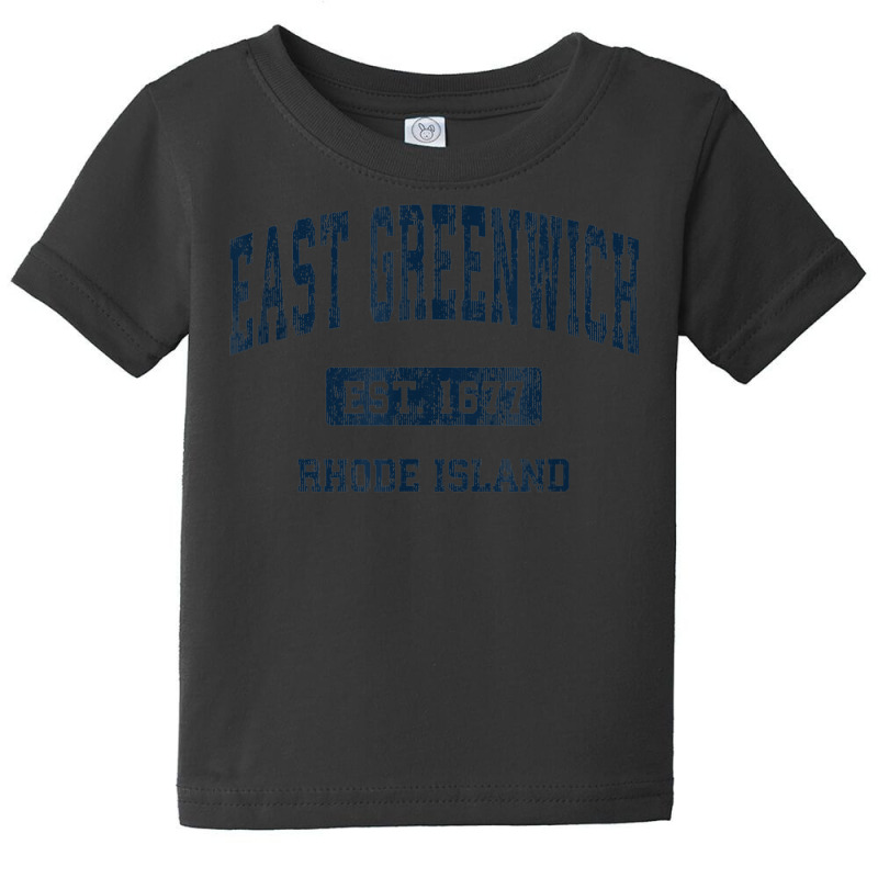 East Greenwich Rhode Island Ri Vintage Athletic Sports Desig Baby Tee by Queens | Artistshot