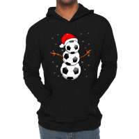 Football For Boys Girls Christmas Snowman Soccer Lightweight Hoodie | Artistshot