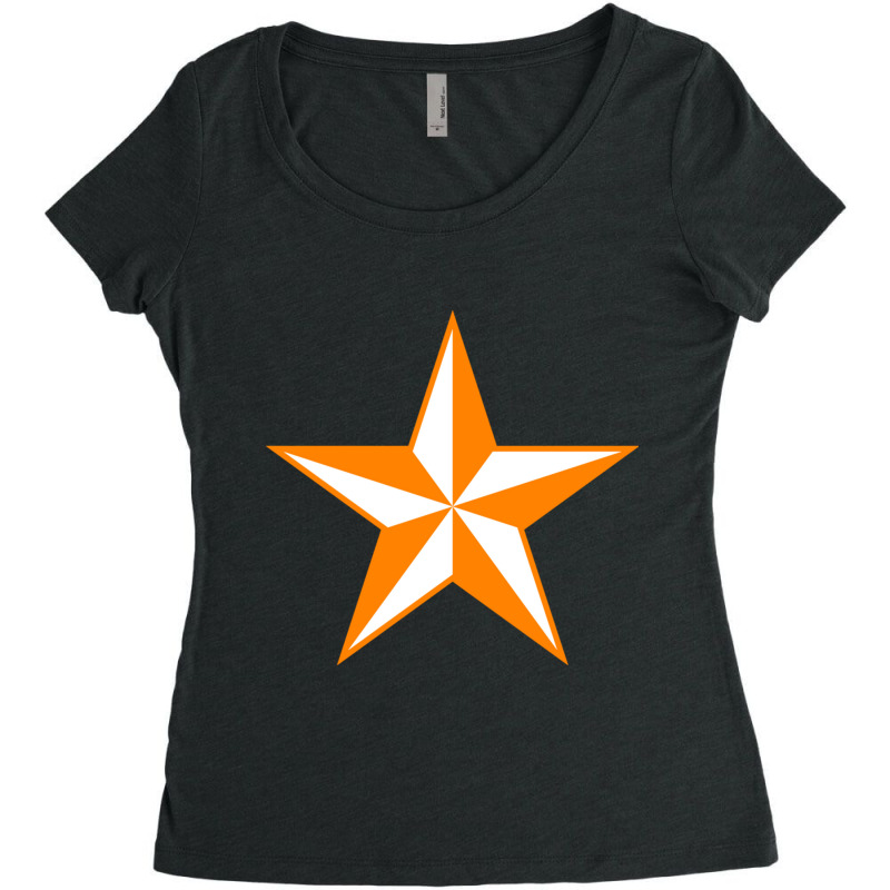 Orange And White School Colors Women's Triblend Scoop T-shirt by LUISRIVER | Artistshot