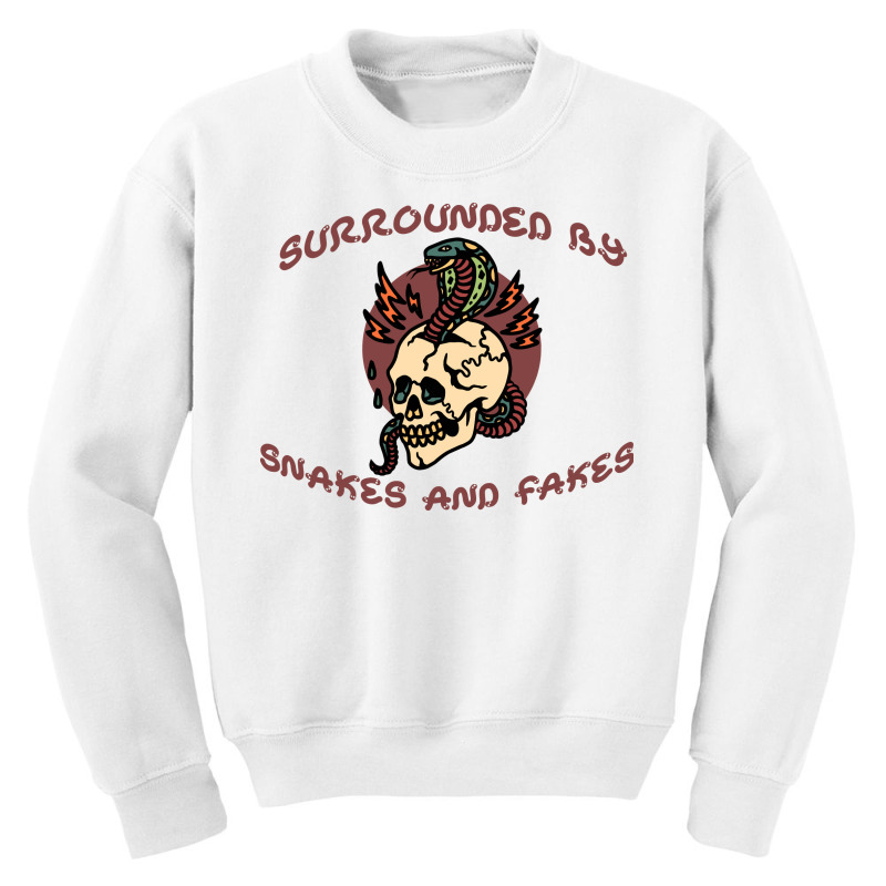 Snakes And Fakes Design Youth Sweatshirt | Artistshot