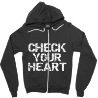 Christian Discipleship Saying Distressed Check Your Heart Zipper Hoodie | Artistshot