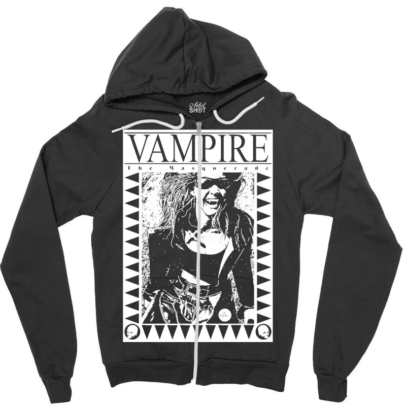 Retro Vampire The Masquerade Fitted Zipper Hoodie by cm-arts | Artistshot