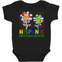 Hispanic Heritage Month Flower Kids Latin Flags T Shirt Baby Bodysuit | Artistshot