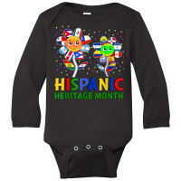 Hispanic Heritage Month Flower Kids Latin Flags T Shirt Long Sleeve Baby Bodysuit | Artistshot