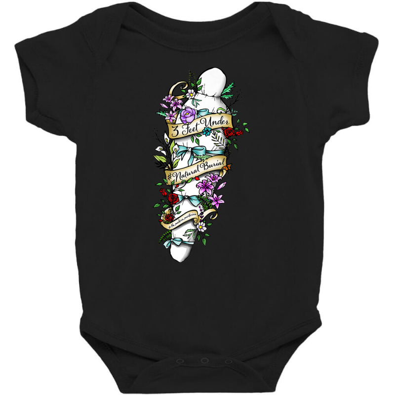 Natural Burial Floral Shroud Design For Funeral Directors Premium T Sh Baby Bodysuit by cm-arts | Artistshot