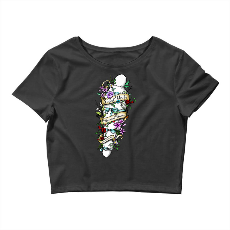 Natural Burial Floral Shroud Design For Funeral Directors Premium T Sh Crop Top by cm-arts | Artistshot