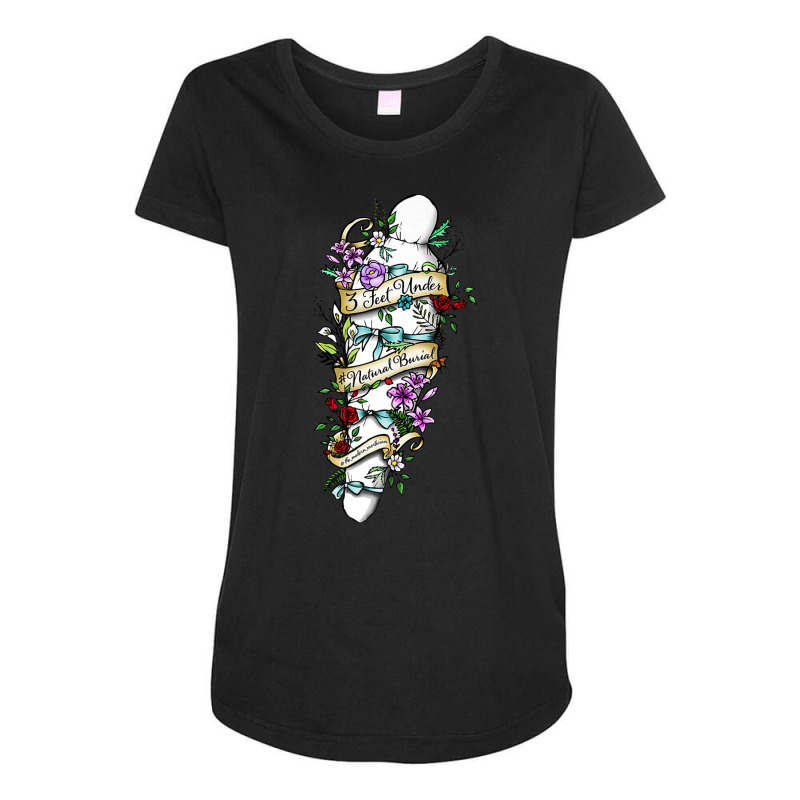 Natural Burial Floral Shroud Design For Funeral Directors Premium T Sh Maternity Scoop Neck T-shirt by cm-arts | Artistshot