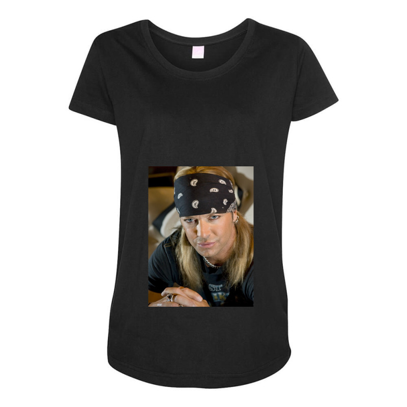 Bret Michaels - In Behind The Skin On Concert .png Maternity Scoop Neck T-shirt | Artistshot