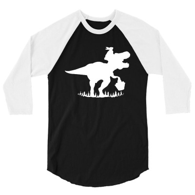 Rex Rabbit Dinosaur 3/4 Sleeve Shirt Designed By Cocoa