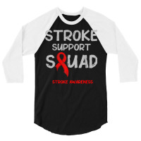 Stroke Awareness Survivor Squad Strong Warrior T Shirt 3/4 Sleeve Shirt | Artistshot