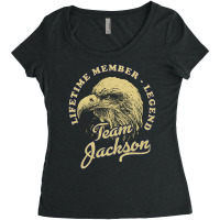 Jackson Name, Lifetime Member Legend, Eagle, Team Jackson, Lifetime Me Women's Triblend Scoop T-shirt | Artistshot