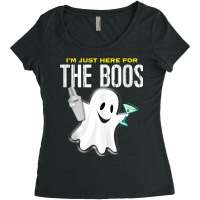 I'm Just Here For The Boos   Halloween Martini Shaker Tank Top Women's Triblend Scoop T-shirt | Artistshot