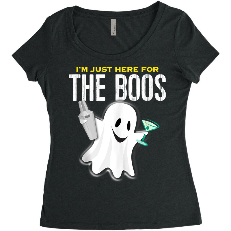 I'm Just Here For The Boos   Halloween Martini Shaker Tank Top Women's Triblend Scoop T-shirt by gypijacite3 | Artistshot