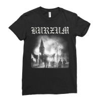 Burzum Church Burning, Black Metal, Burzum, Church Burning, Burzum Chu Ladies Fitted T-shirt | Artistshot