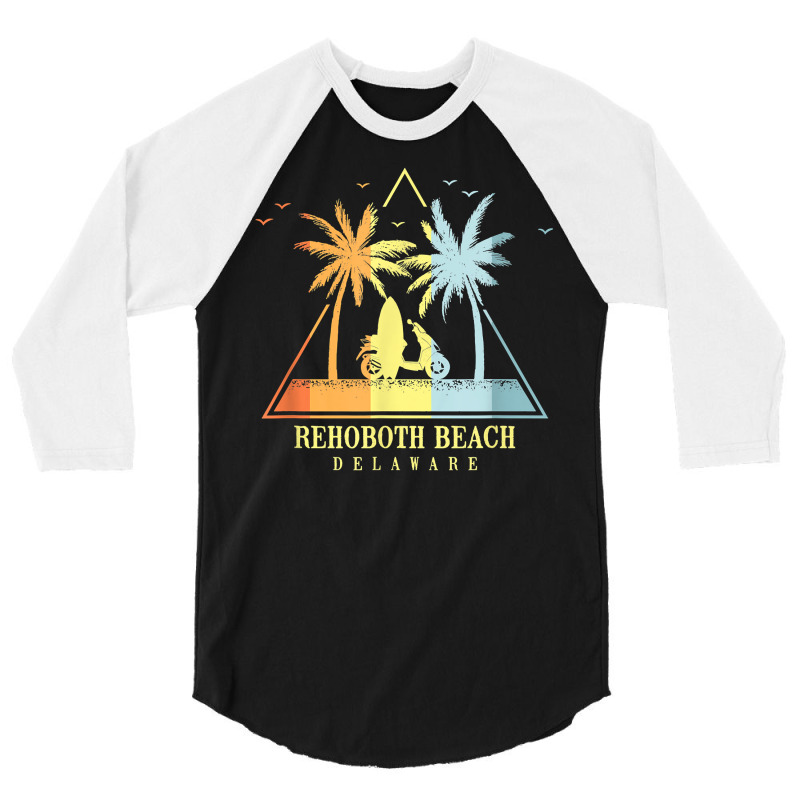 Surfboard Beach Rehoboth Beach Delaware T Shirt 3/4 Sleeve Shirt | Artistshot