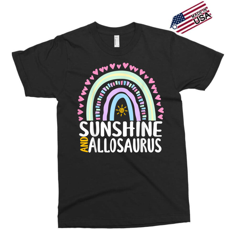 Sunshine And Allosaurus Cute Rainbow Graphic Womens Kids T Shirt Exclusive T-shirt | Artistshot