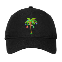 Christmas Lights Palm Tree Hawaii Beach Tropical Xmas Adjustable Cap | Artistshot