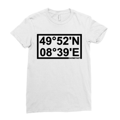 Geographic Coordinate System Ladies Fitted T-shirt Designed By Lemah Lempung