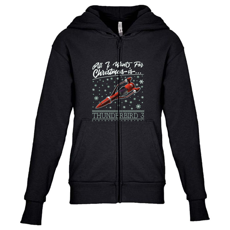 All I Want For Christmas Is Thunderbird Youth Zipper Hoodie | Artistshot